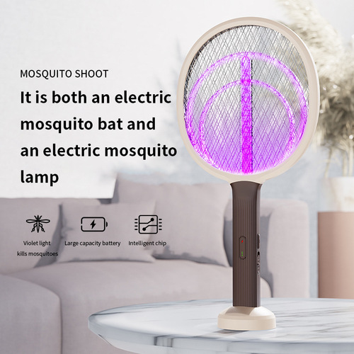 Folding electric mosquito swatter rechargeable household mosquito killer lamp two-in-one usb rechargeable electric shock mosquito trap wholesale mosquito killer swatter