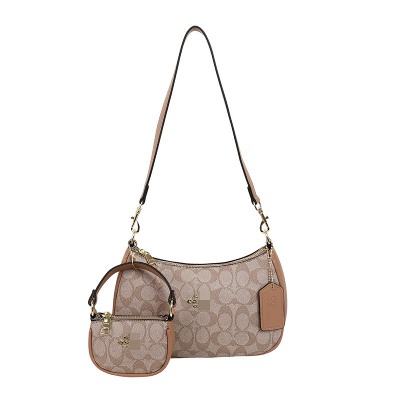 Bolsos nuevos transfronterizos para mujer 2025 moda y todo fósforo de alta gama bolso de axila de un solo hombro bolso de mensajero portátil con estampado clásico