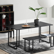 北歐現代簡約實木餐桌吃飯桌子復古辦公桌電腦桌簡約辦公台會議桌