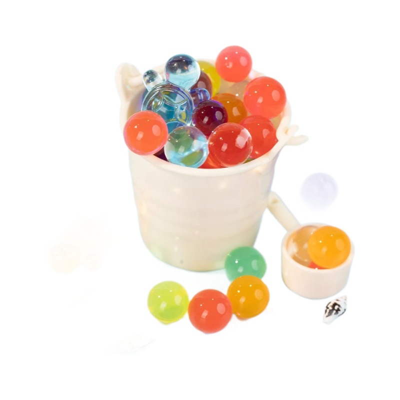 Nuevo cubo pequeño empapado en cuentas grandes juguetes pequeños mini juguetes elfos de agua bebé marino dibujos animados juguetes para niños