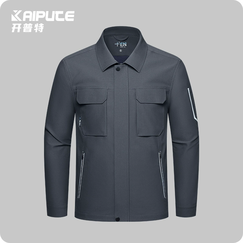 Трансграничный весенний и осенний комбинезон куртка мужской сплошной цвет