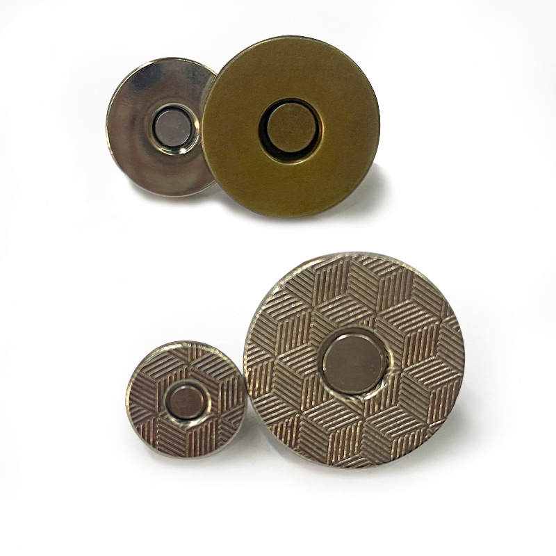 バッグ金具 18mm 磁気マグネットバックル 10mm 磁気ボタン 片面両面スタッズボタン 麦わら帽子 強力磁気ボタン