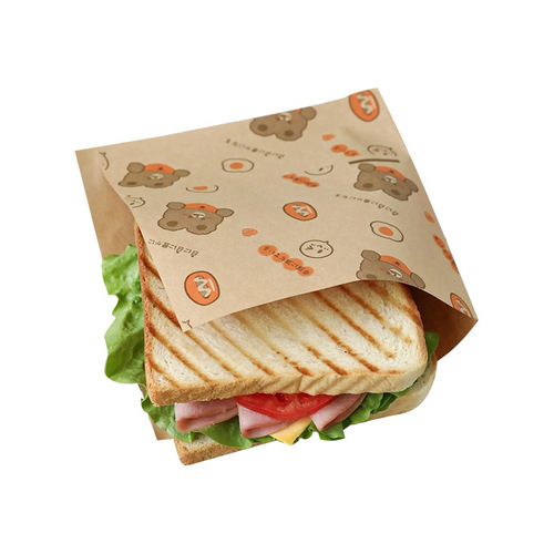 三明治包装纸吸油纸防油纸家用一次性面包烘焙食品级汉堡纸袋油纸