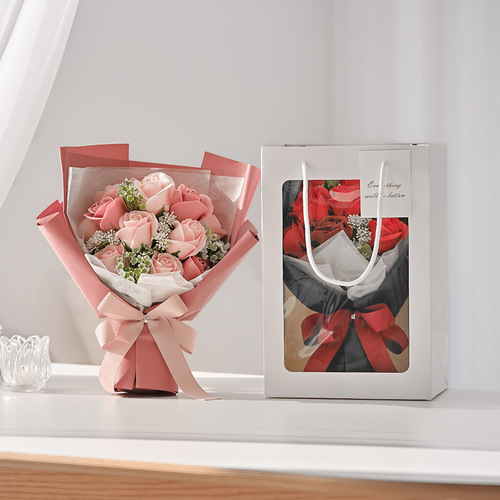 Soap bouquet of immortal flowers Valentine's Day Chinese Valentine's Day birthday gift simulation bouquet gift box