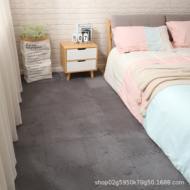 Nueva alfombra de empalme de peluche, bloque de empalme, alfombra para bebés, alfombra para mascotas, alfombra para dormitorios, alfombra de peluche desmontable, alfombra de peluche