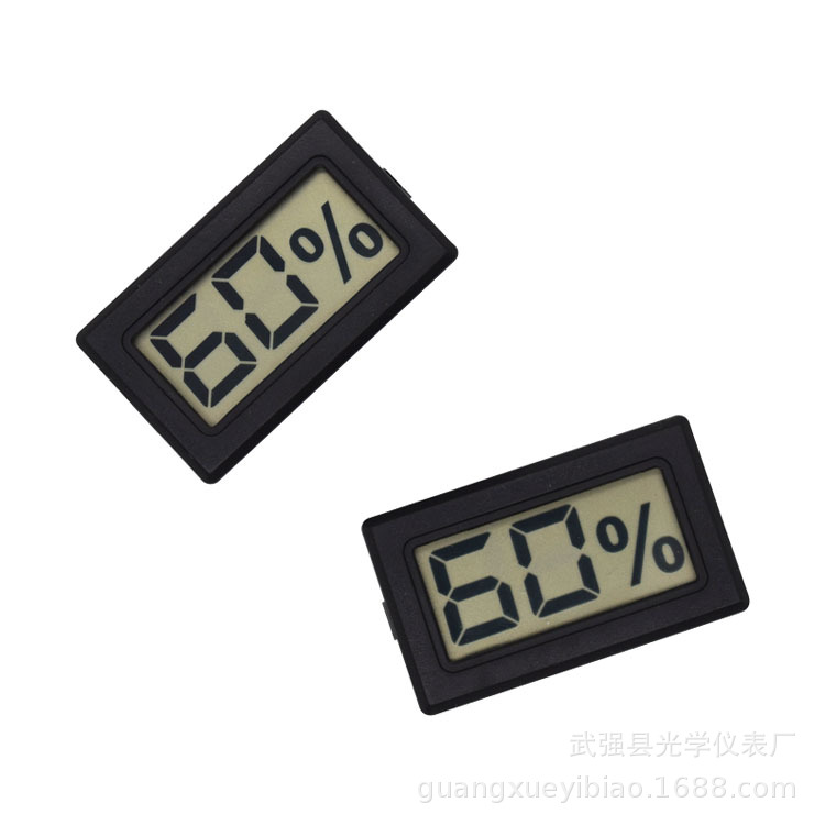 嵌入式迷你电子无线数显湿度计雪茄盒摄影箱陆龟角蜥宠物箱湿度表