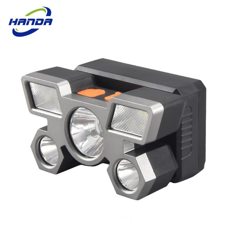 Трансграничная USB-зарядка уличная светодиодная сильная световая фара пять мощных рыболовных ламп USB-зарядная патрульная фара