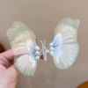 Printed butterfly hair clip [Blue]