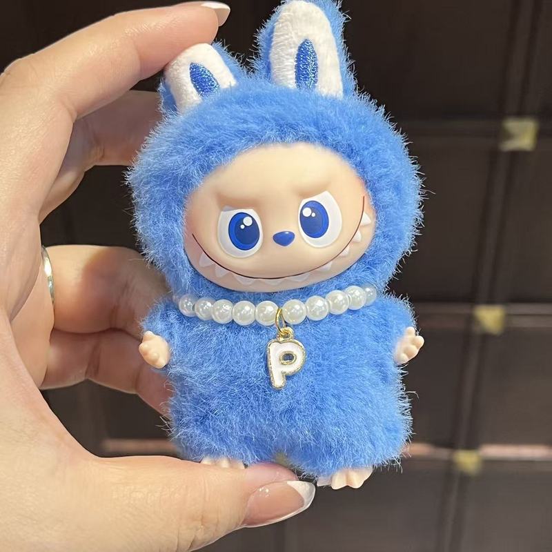 mini版labubu4代珍珠项链迷你拉布布挂件26个字母吊坠配件娃衣|undefined