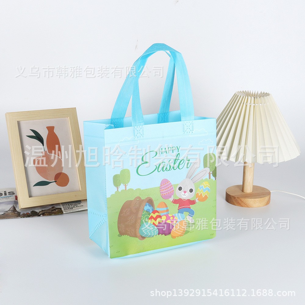 Transfronterizo en stock Bolsa de regalo de Pascua Bolso de dibujos animados no tejido Bolso de decoración de fiesta tridimensional grande traje