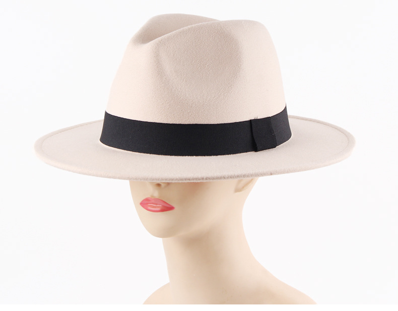 Unisex British Style Solid Color Patch Flat Eaves Fedora Hat display picture 1