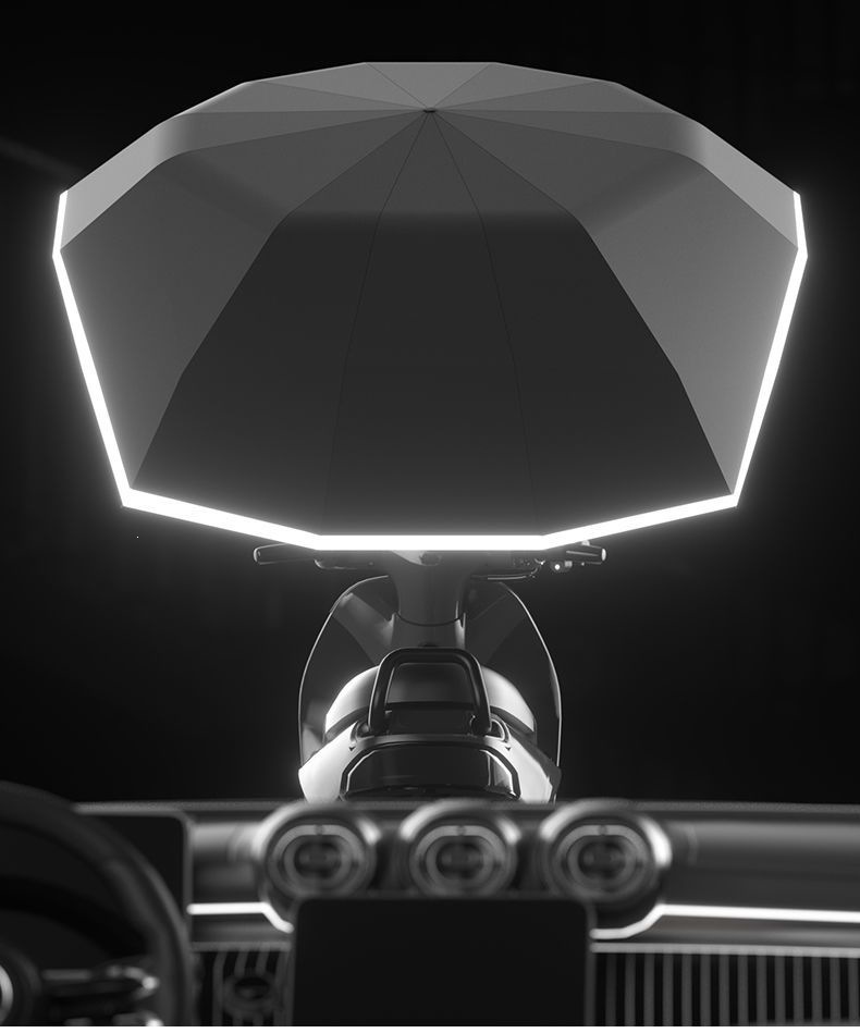 Special umbrella for electric vehicles, thickened and foldable, new model for sun and rain protection, detachable, a must-have for electric bikes on rainy days