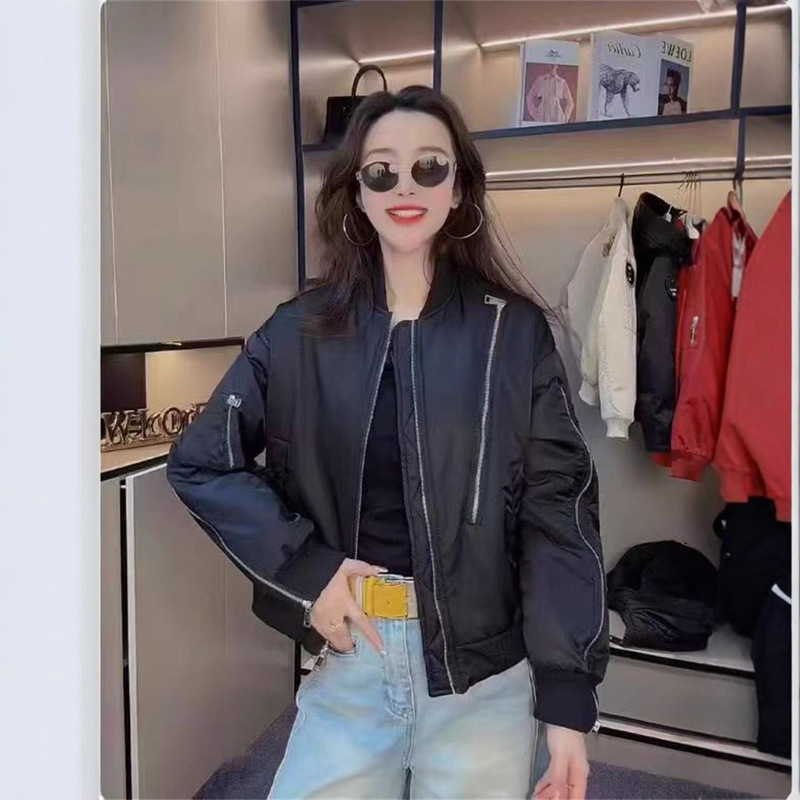 Quilted Baseball Jacket for Women, Short Style, 2025 Spring and Autumn New Popular Style, Petite Double-Layer Women's Bomber Jacket