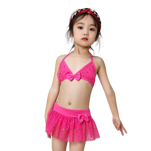 Girls' swimsuit wholesale small and medium-sized children's split baby girl toddler princess girl swimsuit 0-2 years old children's swimsuit