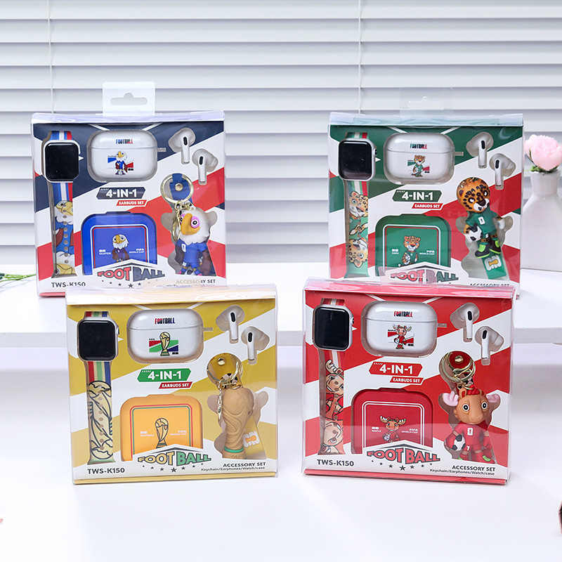 New Tws-K150 In-Ear Wireless Bluetooth Headphones Cartoon World Cup Mascot Doll Storage Bag Set New Tws-K150 In-Ear Wireless Bluetooth Headphones Cartoon World Cup Mascot Doll Storage Bag Set