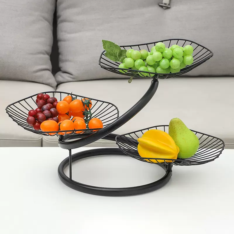 水果盘客厅家用北欧多层轻奢托盘摆件创意个性茶几收纳大号置物盘