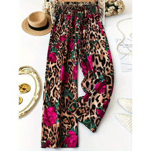 E 44678 Floral Leopard Wide Leg Pants ���ܱ������ȿ�羳