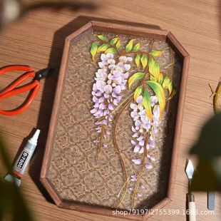 Enamel, materials set, purse, decorations, handmade