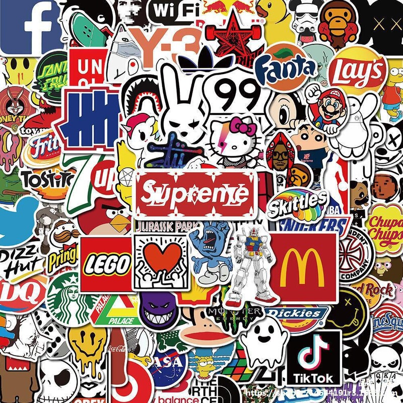 600 Trendy Brand Stickers Surper Sneakers Suitcase Tablet Phone Case Handbook Decorative Waterproof Stickers