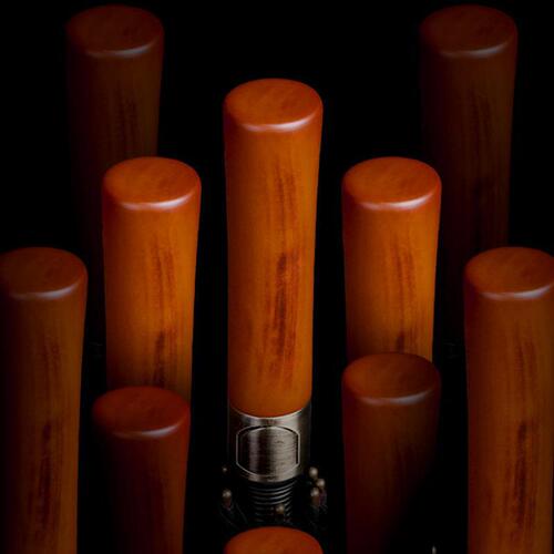 Straight umbrella double reinforced windproof men's retro business umbrella solid wood handle long handle golf umbrella