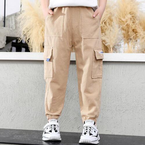 Boys' Long Pants  New Model Medium & Large Kids Casual Pants Spring & Autumn Boys' Work Pants Loose Children's Pants Fashion