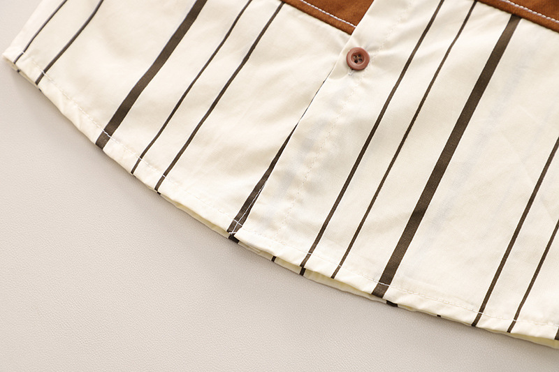 Tenue pour garçon nouvelle tenue décontractée, ensemble chemise deux pièces version coréenne pour enfants, style printemps et automne, 1-3 ans, 5_voghion.com