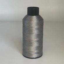 现货涤纶防静电纱线触摸屏手套专用银纤维缝纫线150D/2服装绣花线
