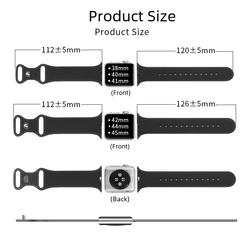 Совместимый кожаный ремешок для Apple iWatch силиконовый ремешок monochrome Applewatch ремешок восьмизначный замок
