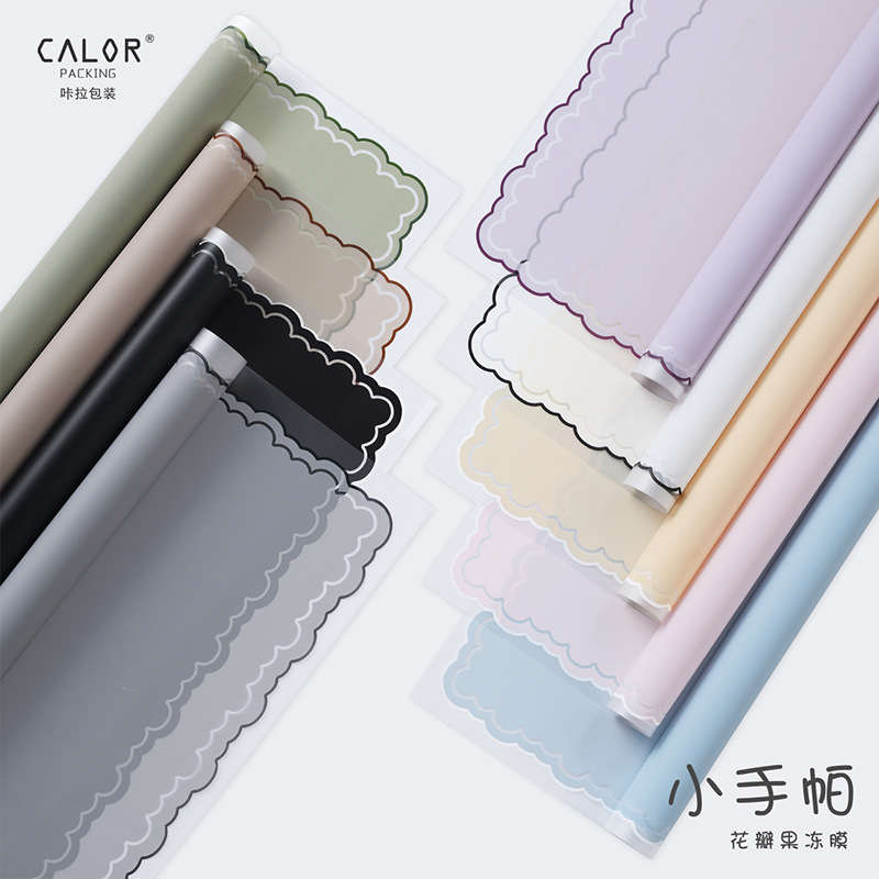 Fábrica de fiestas de flores al por mayor nueva línea de textura flor embalaje florista de color sólido papel de envoltura flor