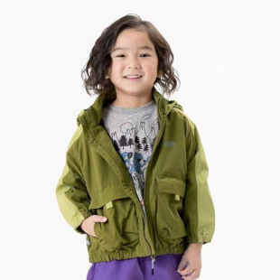 Autumn 2023 Japanese style new medium and large children's windproof waterproof hooded storage spring and autumn trench coat