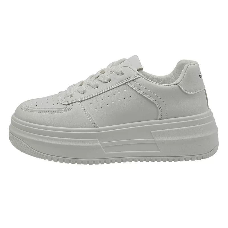 Белые платформенные кроссовки Tide High Platform Sneakers - демисезонные, универсальная теплая повседневная обувь для отдыха