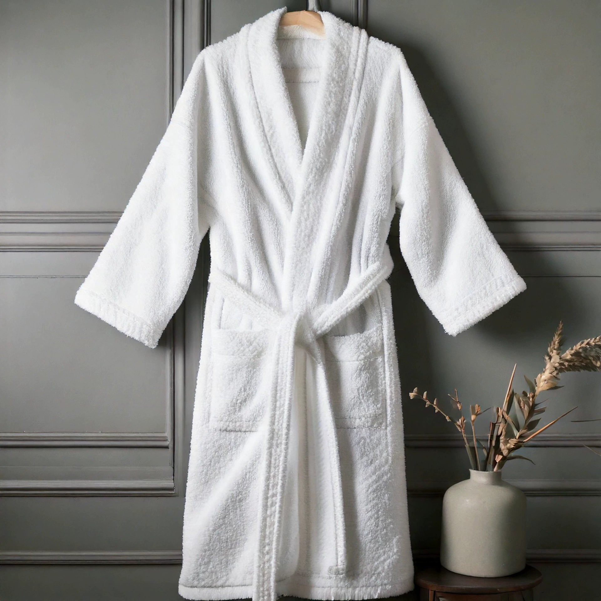 Cotton soft bathrobe, for beauty salons, increased thickness