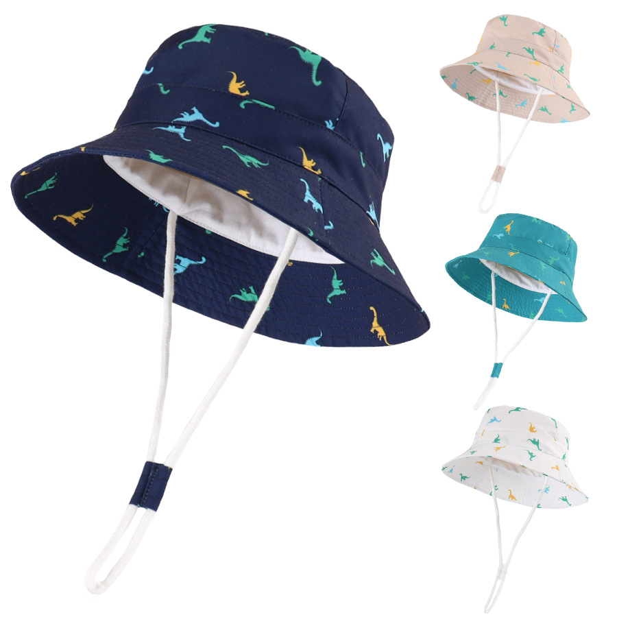 2025年新款春夏儿童遮阳帽 户外宝宝迷你恐龙出游防晒可调节帽子