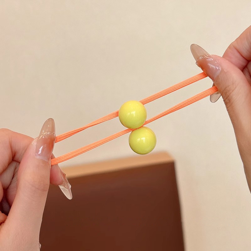 Dopamina linda banda de goma cuerda para la cabeza cuerda para atar el cabello princesa cuerda para la cabeza estudiantes niños accesorios para el cabello grueso bola redonda accesorios para el cabello lazo para el cabello