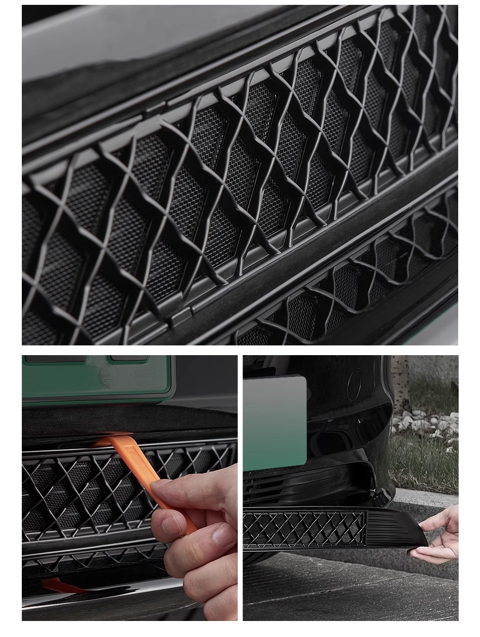 Suitable for Tesla's New Model 3/Yl/Y Special Insect-Proof Net Air Inlet Protective Cover Front Bumper Protective Cover