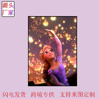 热卖满钻圆钻diy钻石画 5d芭比公主装饰画砖石画厂家直供厂家直销