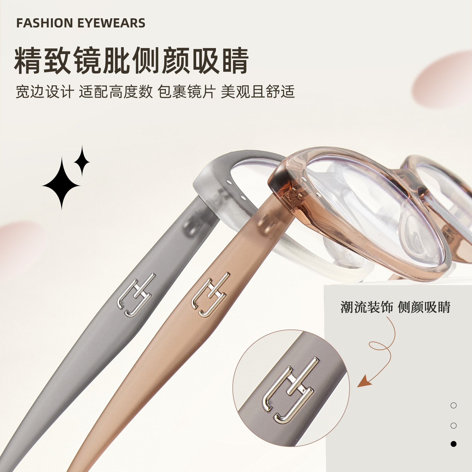 GM con el mismo marco de gafas transparentes de color rosa con ojos de gato TR90 no pellizco cara Danyang al por mayor con gafas