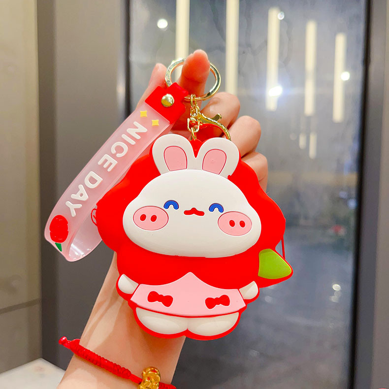 꽃 토끼-붉은 스카프 토끼