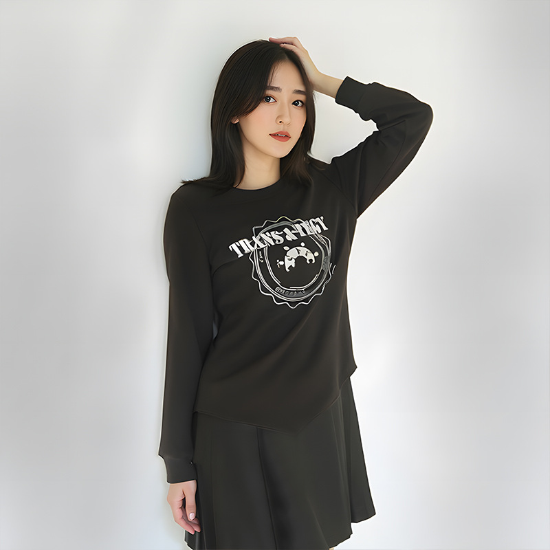 130-320 Plus Size Women's Sweatshirt Pleated Skirt Two-Piece Suit 2025 Autumn and Winter New Style Fat Sister Fashion Hot Mom