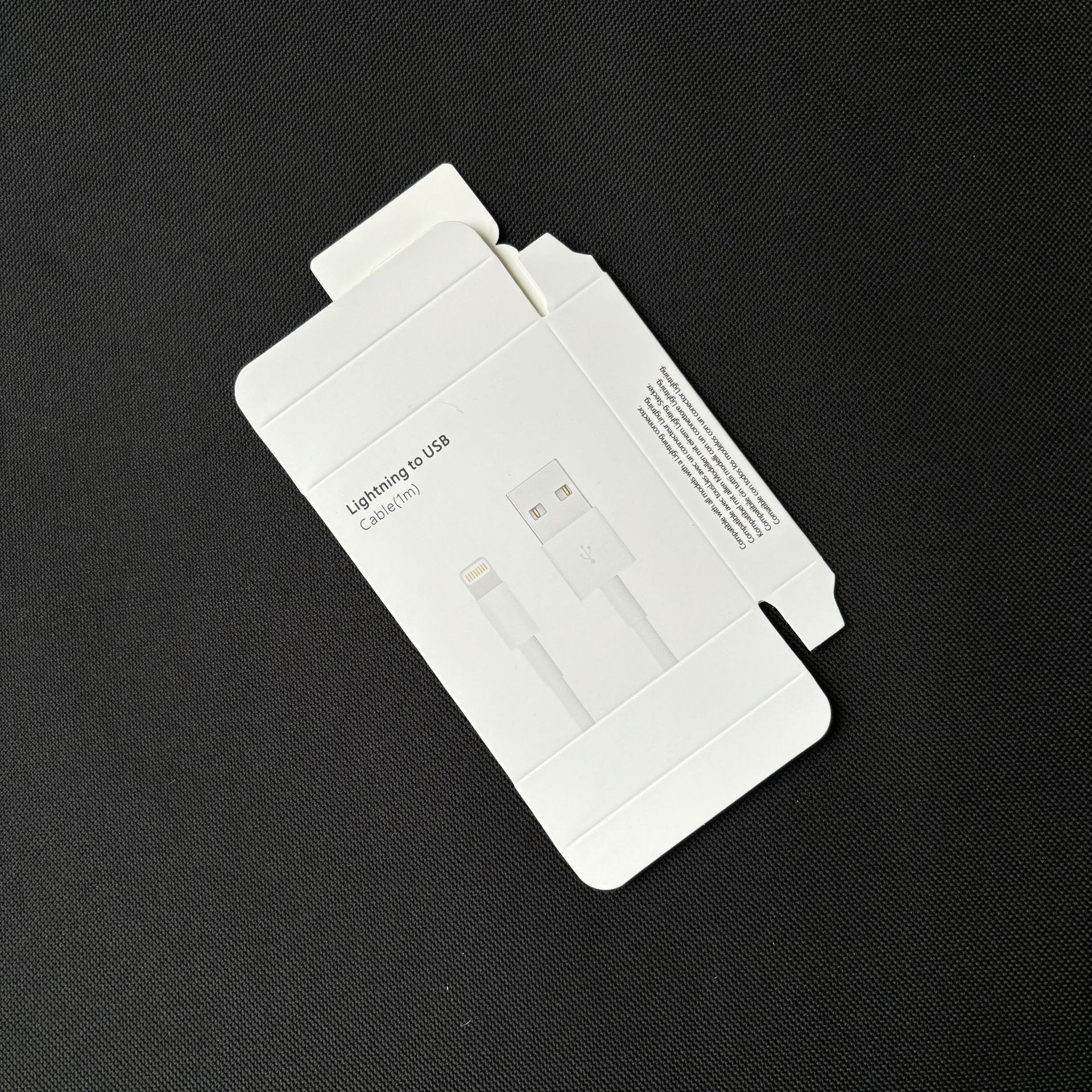 Caja de Embalaje para Cable USB 5W de Cartón Blanco para Accesorios Digitales