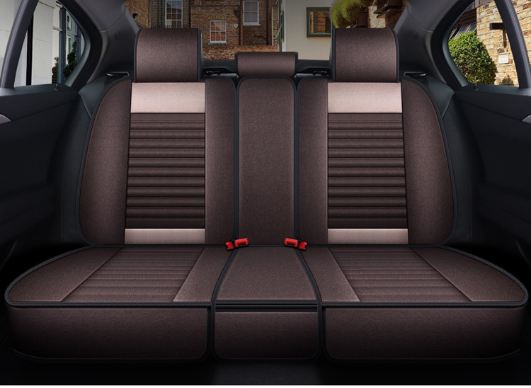 19 new five-seat fully enclosed Breathable linen car seat cover buckwheat Shell filling four seasons Universal Health cushion