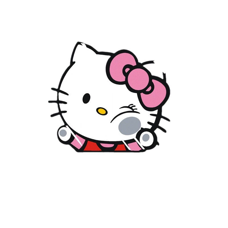 Hello Kitty, мультяшная стеклянная наклейка