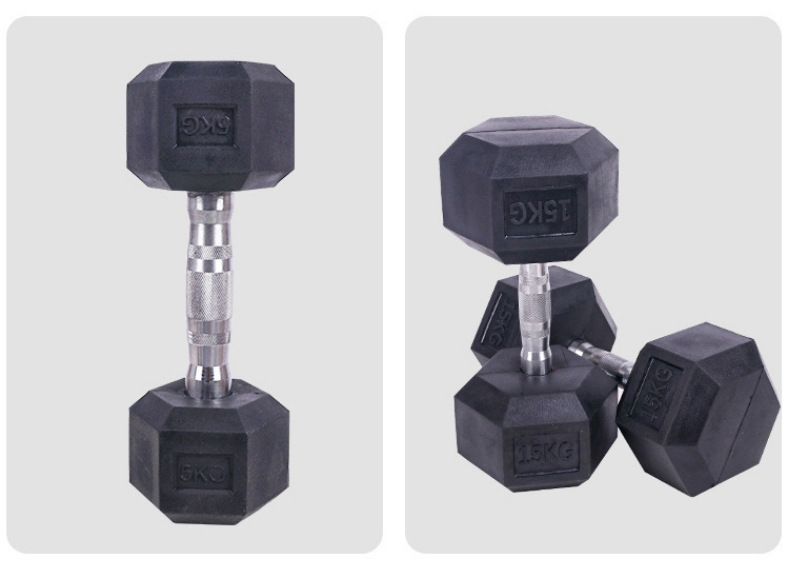 Dambıl katı dökme demir kauçuk kaplı fitness dambıl ev kuvvet antrenmanı elektrokaplama küçük dambıl seti şekillendirme