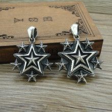 cody亚裔复古纯银五角星星吊坠个性朋克配饰女泰银时尚潮人男项链