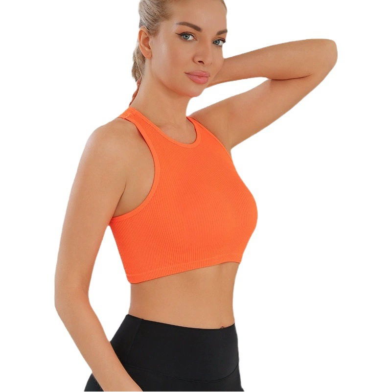 Жилет без рукавов для йоги с высокой талией, короткая одежда для бега для пупка, Модная приталенная быстросохнущая одежда для фитнеса для женщин