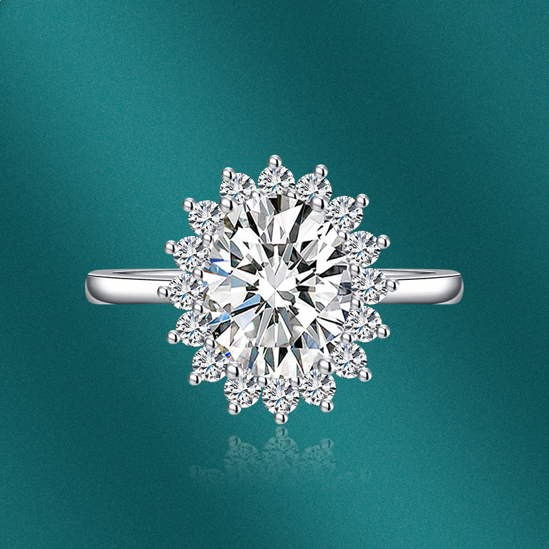 Fashion Oval Copper Inlay Zircon Rings 1 Piece