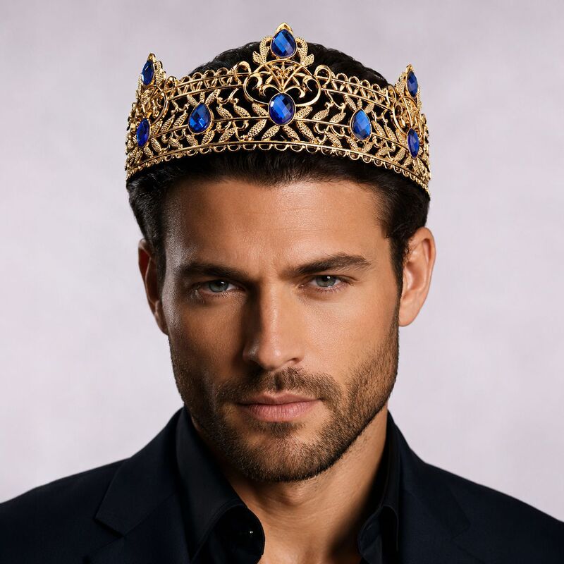 Amazon's New Men's Crown Wedding Party Retro Metal Crown Birthday Party Photo Versatile Hair Accessory Amazon's New Men's Crown Wedding Party Retro Metal Crown Birthday Party Photo Versatile Hair Accessory