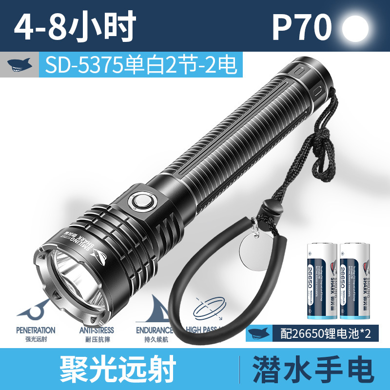 백색광 잠재적 손전등 [2*5000 mAh 배터리]