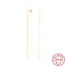 Super long Show thin Ear line Twisted pieces Connect golden Earrings Earrings atmosphere banquet Accessories Earrings