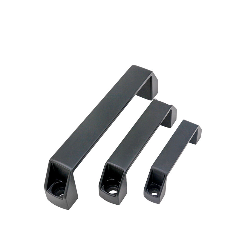 AW Anwang aleación de aluminio gruesa mango caja de herramientas negro horno en forma de U mango de la puerta de equipos industriales manija de montaje abierto image 5
